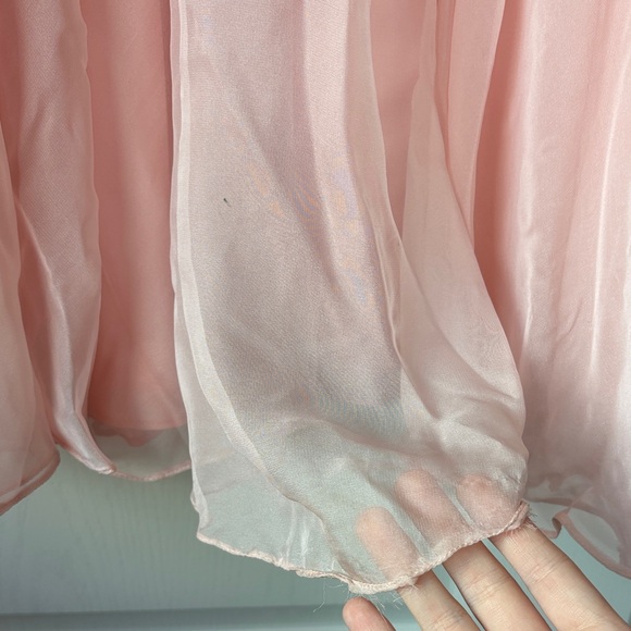 Sherri Hill Pink Off-Shoulder Floral Applique Prom Gown - Picture 4 of 8